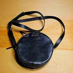 Nine West Black Circle Crossbody Leather Like Bag